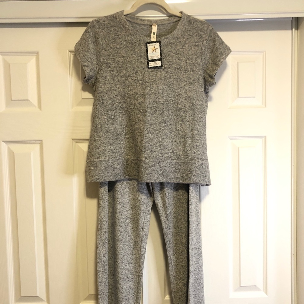 LA Cera Women’s Two Piece Sweatsuit Cozy Shirt & Pant Set